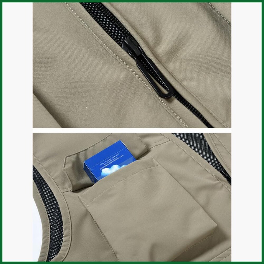 Lightweight Polyester Utility Vest with Multi Poc… - image 7